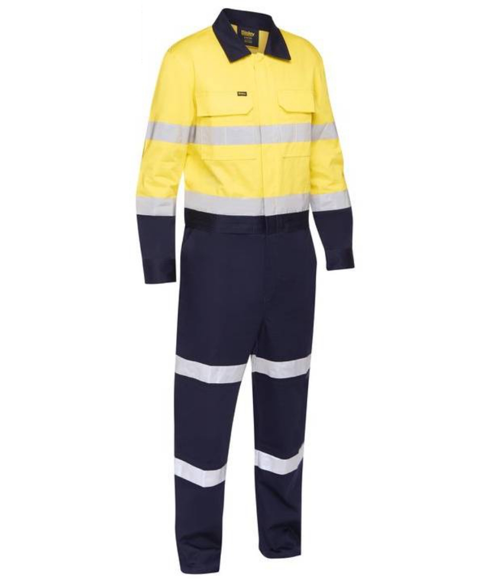 Picture of Bisley, Taped Hi Vis Coverall Waist Zip Opening